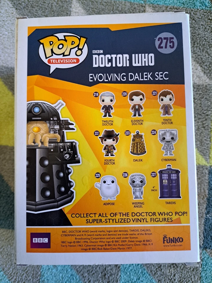 Evolving Dalek Sec Pop 275 - Doctor Who Funko Pop! Винил 2016 сводчатый + протектор - Изображение 3 из 4