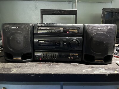 Sony CFS-1055 AM/FM Cassette Player Boombox 5-Band Equalizer Mega