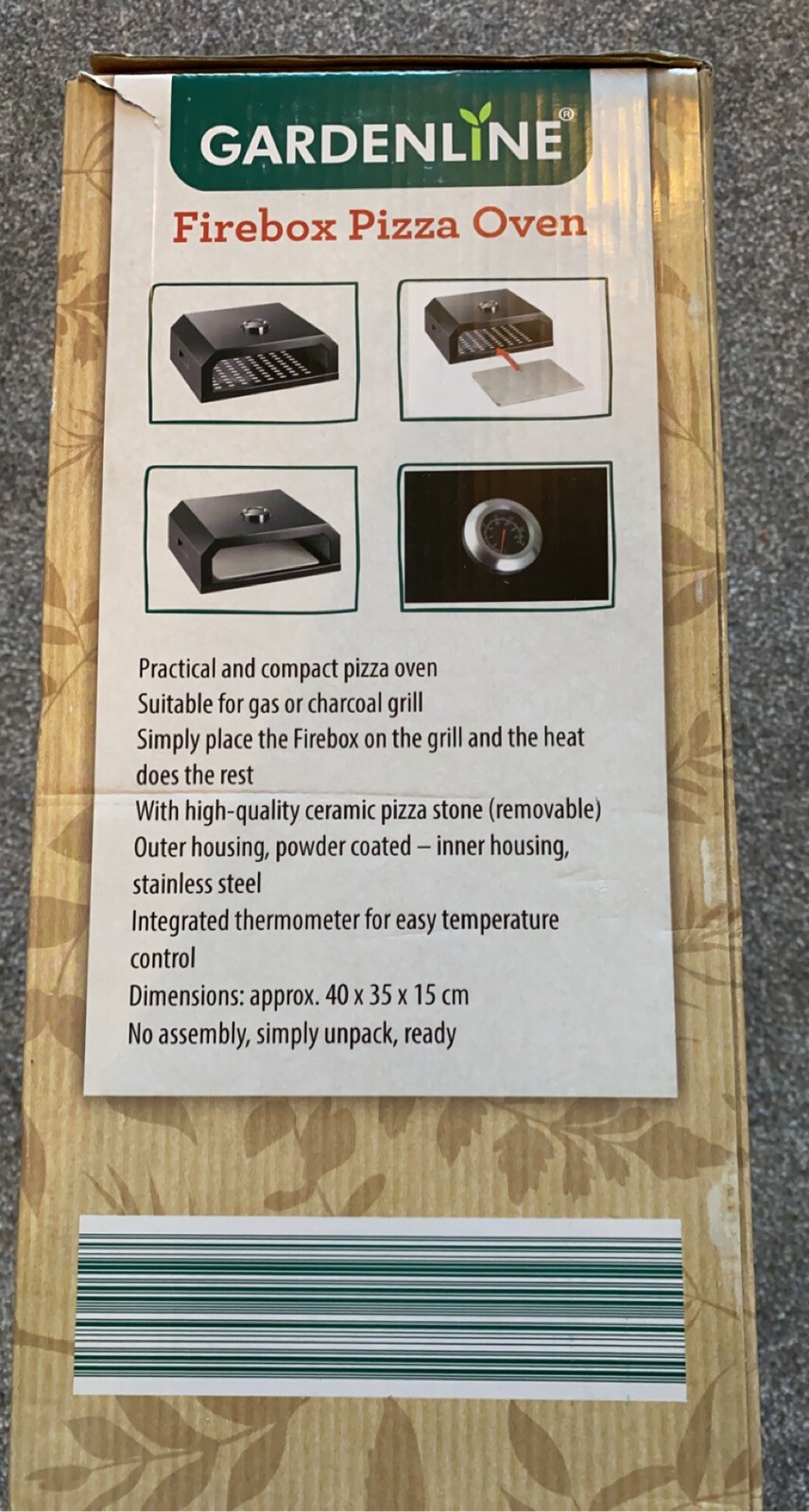 Garden Line Firebox Pizza Oven 3 Year Warranty eBay