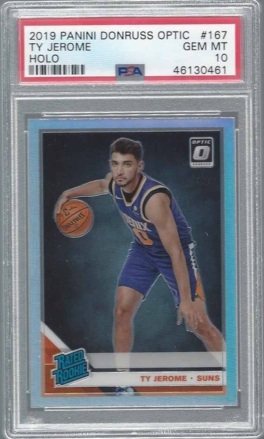 TY JEROME 2019-20 DONRUSS OPTIC SILVER HOLO PRIZM RC SP #167 PSA 10 GEM POP 5