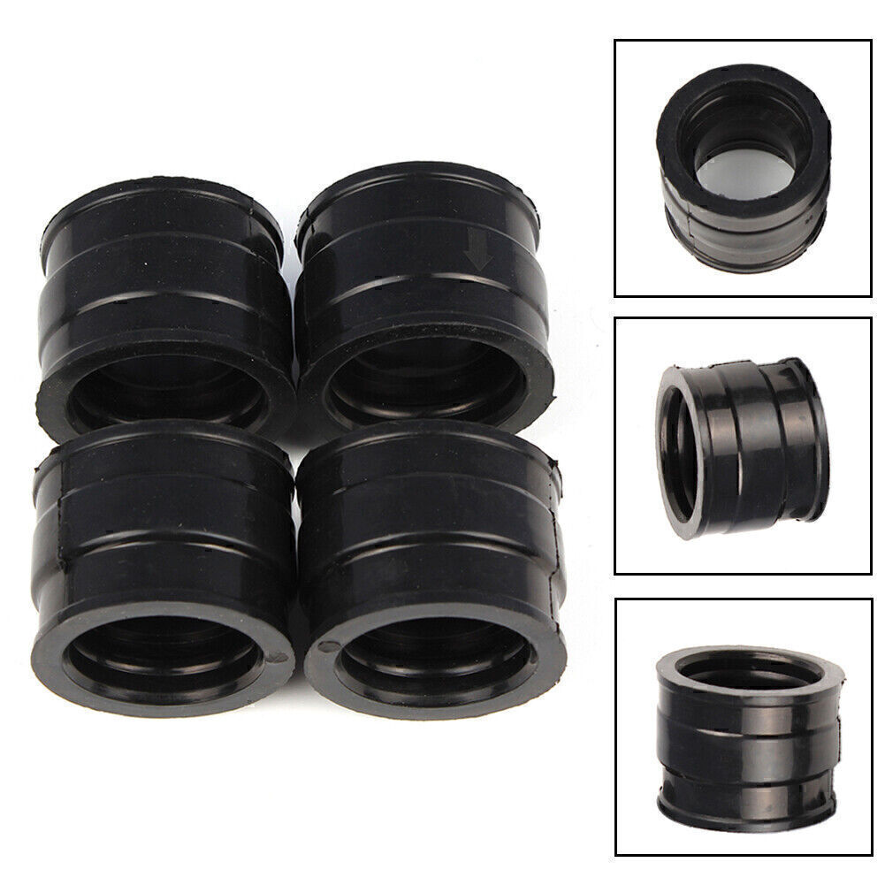 4pcs Black Intake Manifold Boot Carburetor Holder Honda CB650 RC03 1979-1982