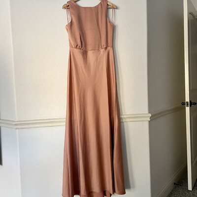 Sachin Babi BHLDN Beckett Maxi Satin Dress Gown Bridesmaids Modest Wedding  Sz 10 | eBay