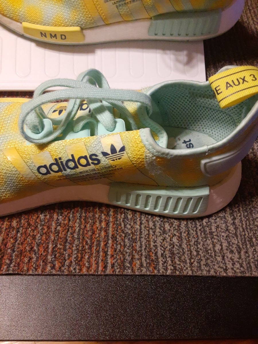 Adidas NMD R1 GX7669 Men\'s sneakers yellow Clear Mint size 9 Size 11 - adidas NMD R1 White/Yellow for sale online | eBay main image 3