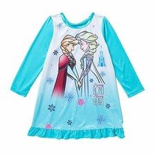 Frozen Elsa and Anna 'Strong Bond, Strong Heart' Satin Nightgown, Gown