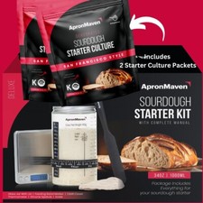 Sourdough Starter Kit with 2 Dry Sourdough Starter Culture - San Fransisco Style