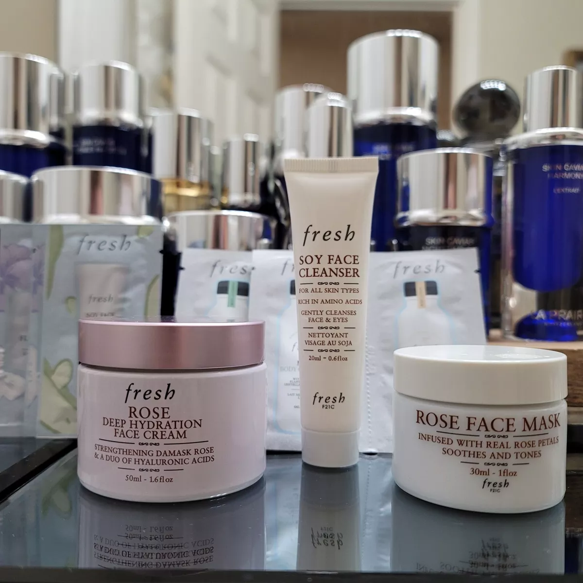 Fresh Rose Deep Hydration Face Cream Mask Cleanser plud more
