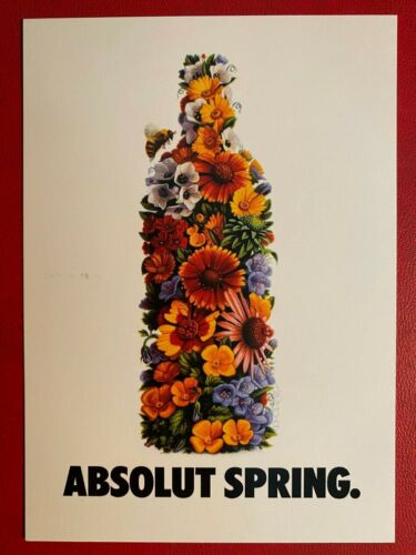 ABSOLUT SPRING n.3691 (1990) Cartolina Card vodka GERMANY Edgar Medien - Imagen 1 de 2