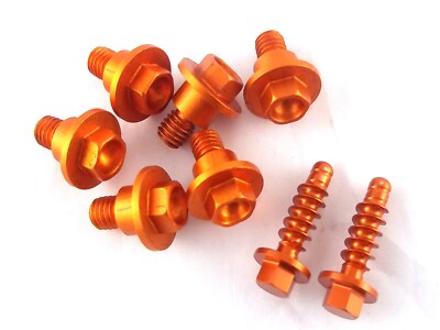 Gabelschützer Schrauben Set orange passend für KTM 690 SMC R Enduro R EXC F