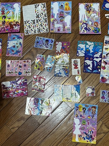 Vintage Lisa Frank Sticker lot Ballerina Bunny Galaxy Ice Cream Panda Bees - Picture 6 of 9