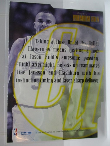 1996-97 SkyBox Premium Close-Ups #CU4 Jason Kidd MAVERICKS - Picture 2 of 2