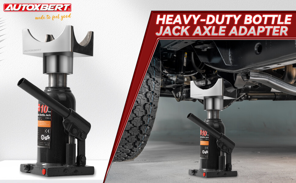 Bottle Jack Axle Adapter 3-20 Ton Lift Cradle 4inch 3inch Axle Steel Floor Base