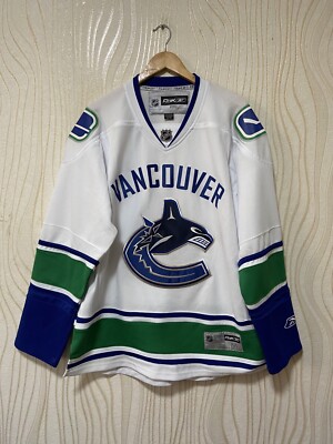 VANCOUVER CANUCKS ICE HOCKEY SHIRT JERSEY REEBOK sz M MEN WHITE | eBay