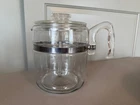 VTG Pyrex 7759 8-9 Cup Glass Percolator Coffee Pot Flame Ware Complete Set