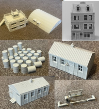 WW2 RAF Tower Nissen Hut Oil Drums Pilot Dispersal Hut Pub, Guard Hut 1/48 32mm