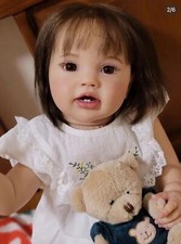 Lifelike Sweet 24in Reborn Baby Dolls Adorable Soft Body Chubby Handmade Toddler