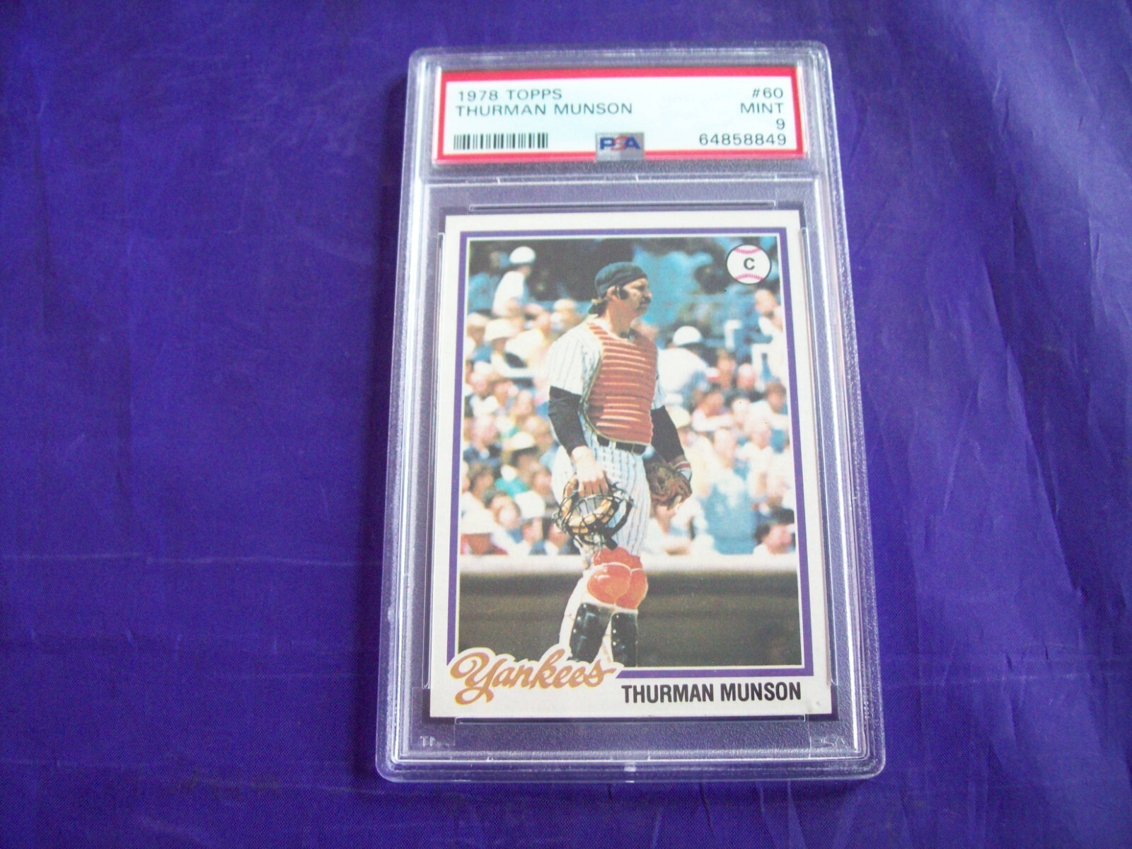 1978 TOPPS #60 THURMAN MUNSON (YANKEES) PSA 9