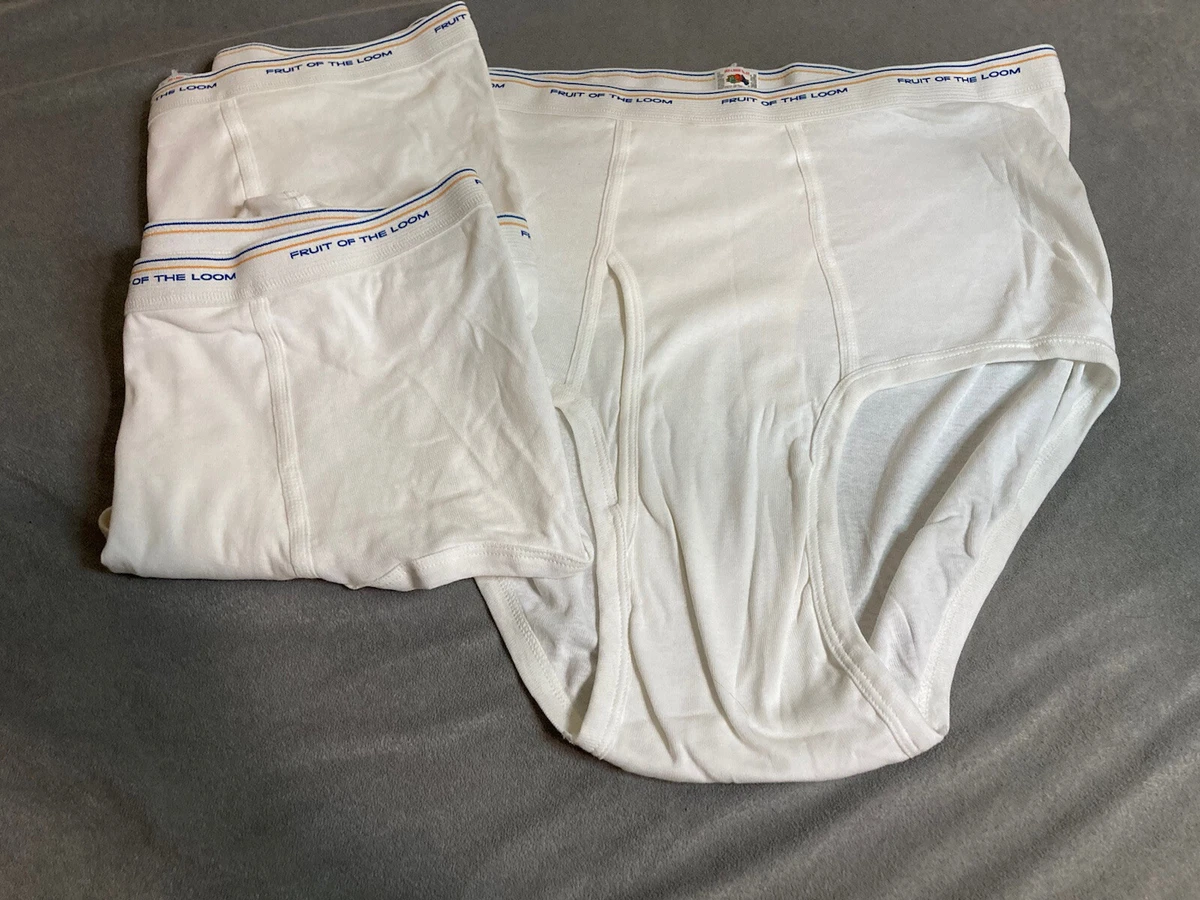 vintage Fruit of the Loom white briefs tighty whities XXX LARGE