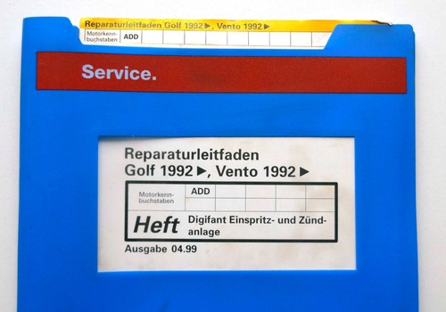 VW Golf 3/Vento, Digifant/Zündanlage 1.8 l/90 PS-Motor ADD, Reparaturleitfaden