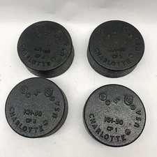 LOT OF 4 CHARLOTTE® 4" NH-50 CAST IRON NO-HUB BLIND PLUG 