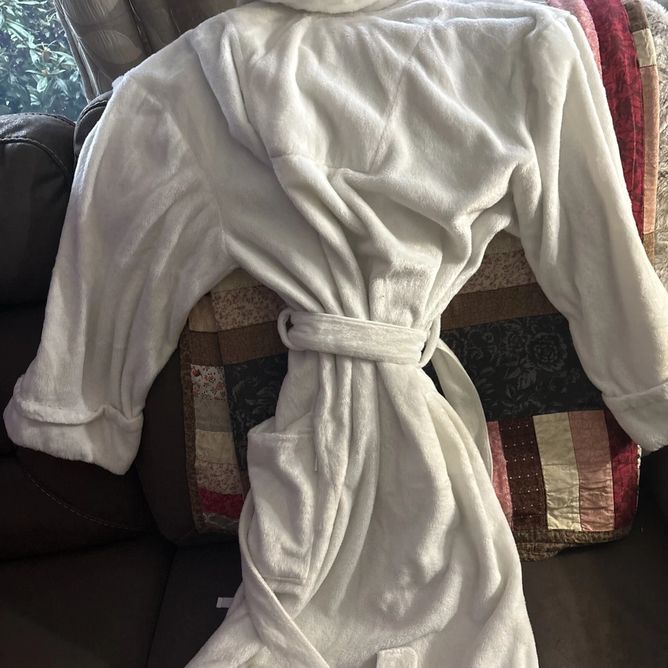 Nautica Albornoz Mujer Vellón Felpa Blanco Med Foto 2 de 4