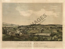 Panoramic View of Ludlow Vermont 16x20