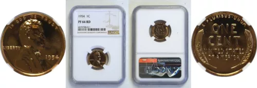 1954 1C Lincoln Cent Proof NGC PF 66 RD (Red)