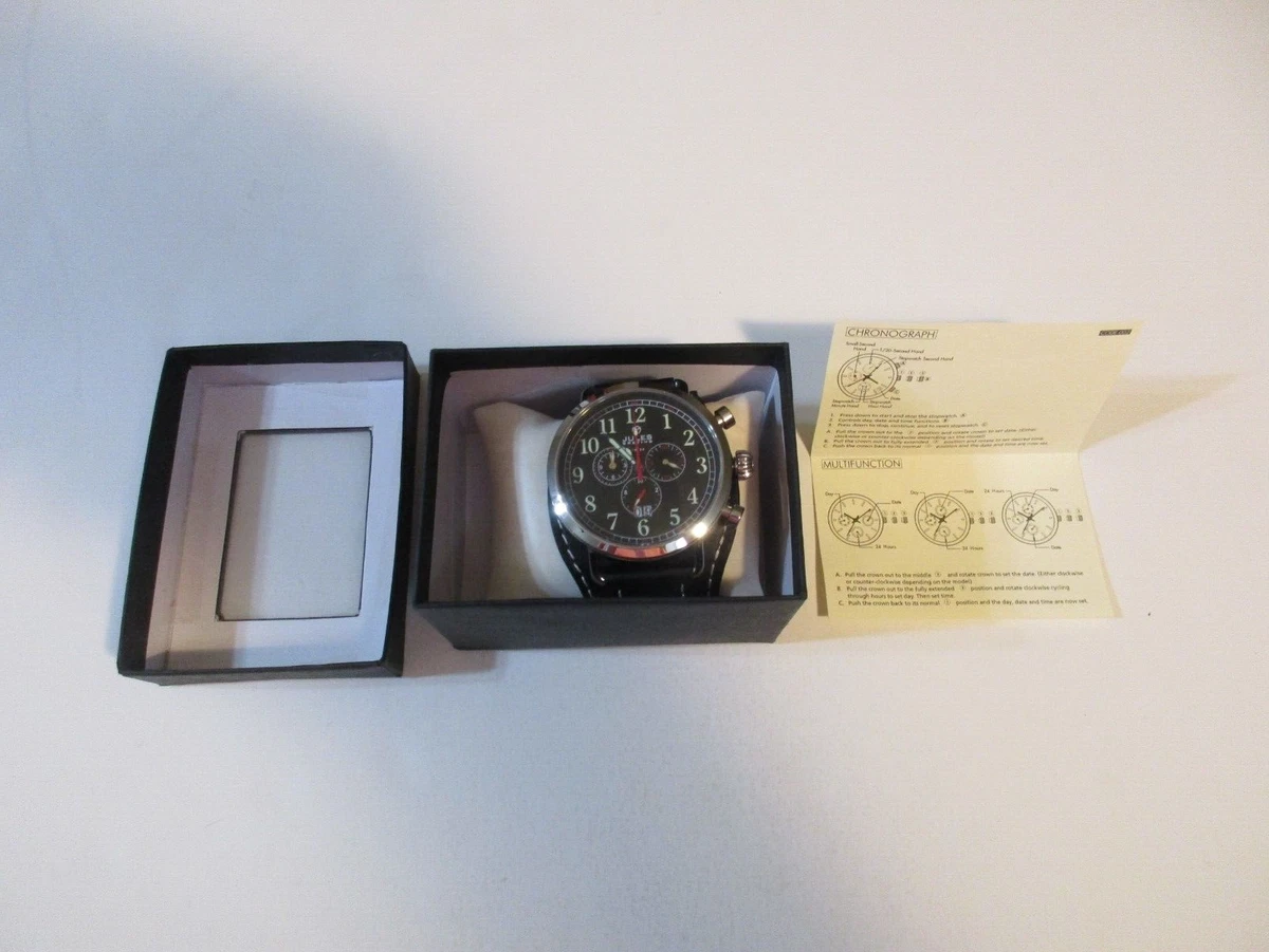 Men s Jules Breting Black Wristwatch Watch