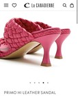 $450 La CANADIENNE PRIMO HI LEATHER SANDAL Made In Spain Floor Model US7 EU37.5 — photo 4