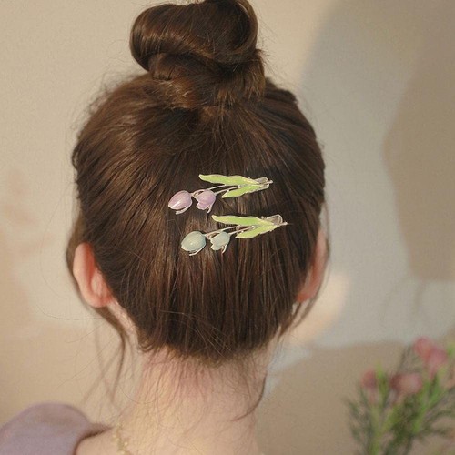 Tulip Flower Hair Clips - Enamel Flowers Hair Claws Women Hair Accessories 1pc - Picture 11 of 17