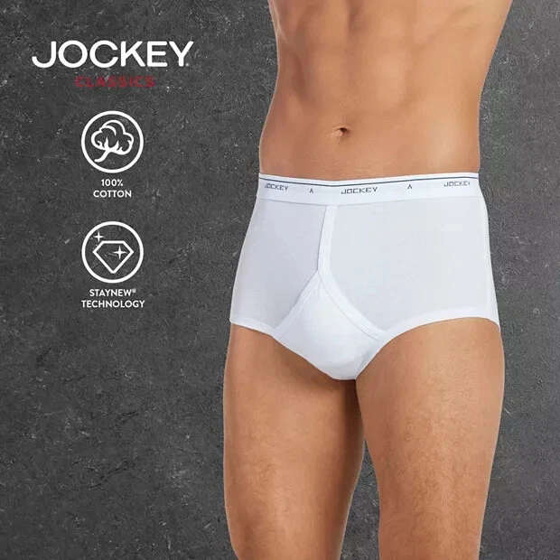 Men's Jockey 4-pack Classic StayNew Full Rise Briefs/ White - Image 4 of 4