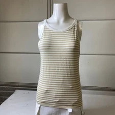 SPLENDID Candice Sleeveless Tank Women's Size L Fawn Stripe