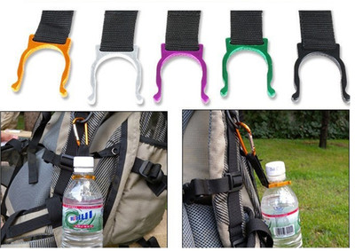 2 × Trinkflaschenhalter Clip Karabiner Haken Schnalle Schlüsselanhänger für Camping Wandern