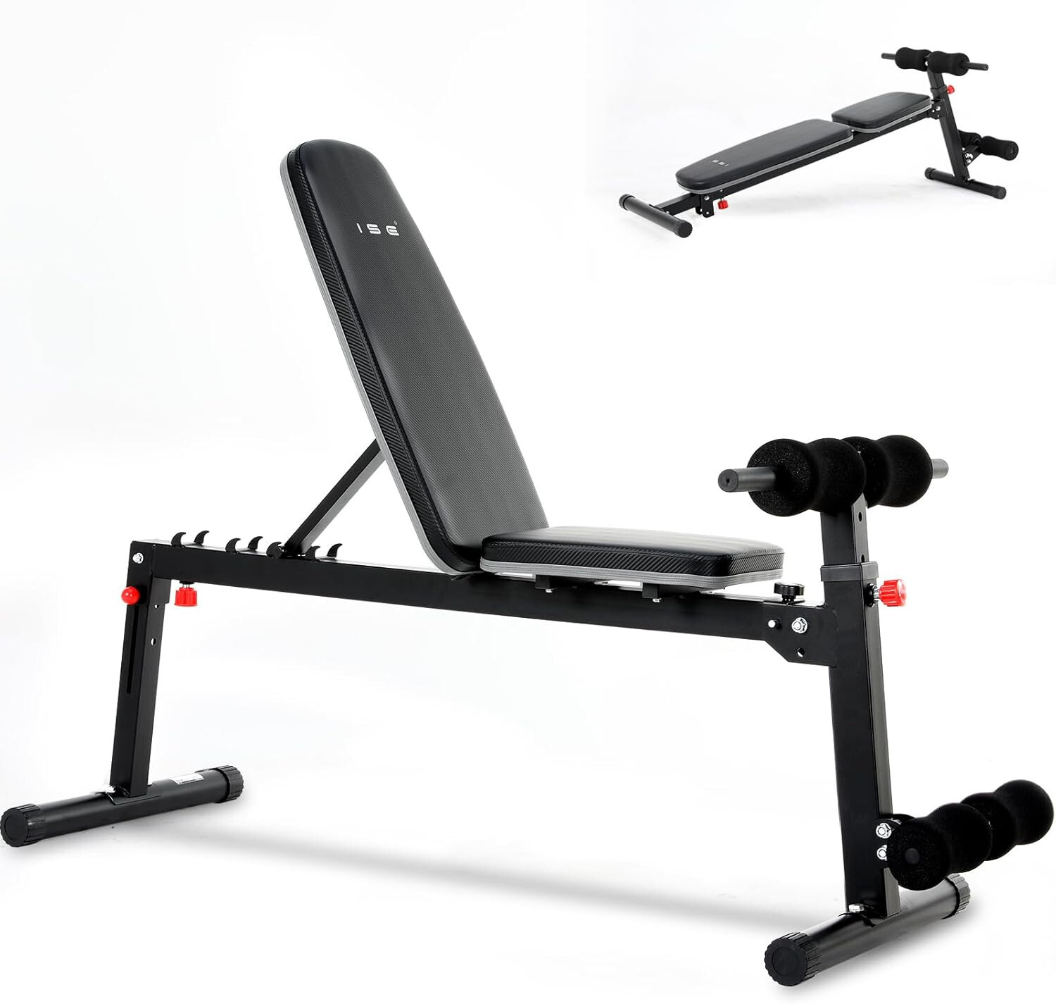 Banc de musculation réglable ISE pour entraînement des jambes et abdominaux