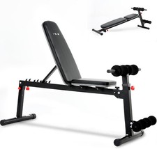 ISE Banc de Musculation Réglable, Banc Abdominaux pour Exercices Jambes