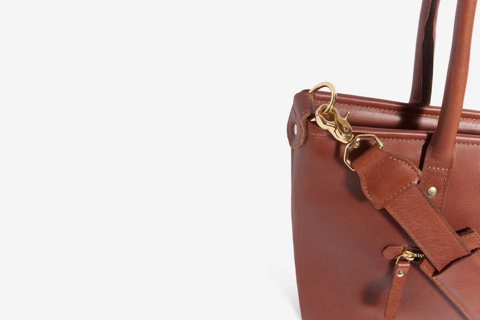 Bolso de Hombro ONA Capri II Antiguo Cuero Coñac Nuevo Foto 3 de 4