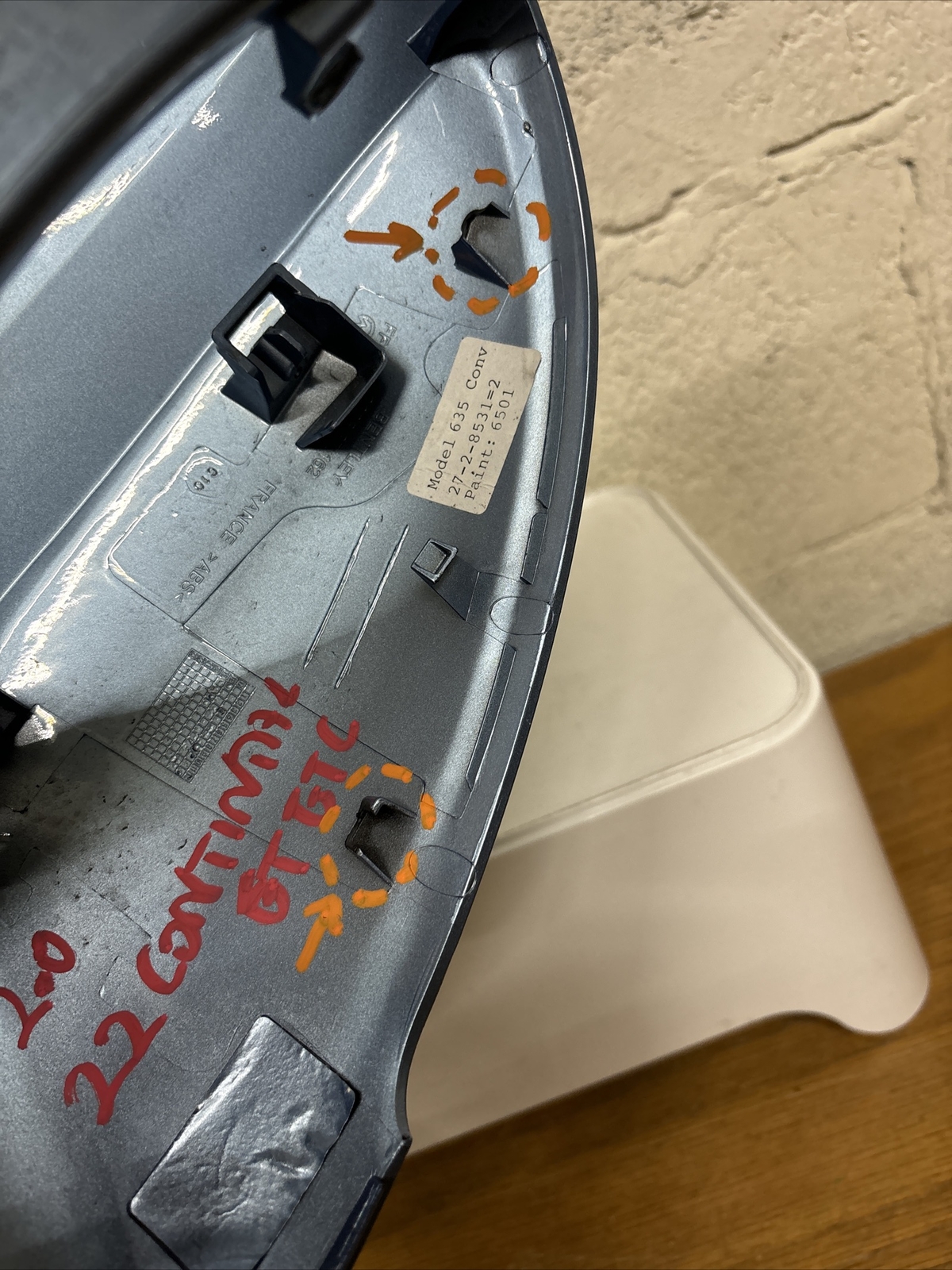 BENTLEY CONTINENTAL GT GTC Flying Spur Right mirror cover 232637162 #673