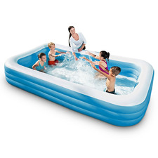 NEW DELUXE INFLATABLE FAMILY PADDING POOLS SUMMER SWIMMING POOL 120" X 72" X 22"