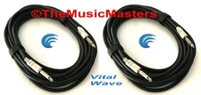 2 Pack 30ft 1/4" Instrument Guitar Bass Amp Keyboard Audio Cable Cord Wire VWLTW