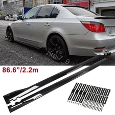 For 5-Series E60 E61 86.6'' Car Lower Side Skirt Extension Rocker Splitter Lip