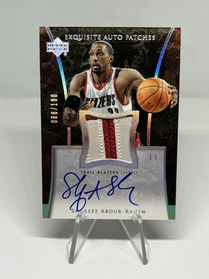 2004-05 Upper Deck Exquisite Shareef Abdur-Rahim Patch Auto /100 Card #AP-SA