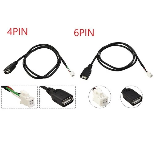 USB Cable Adaptor For-Android Car-Radio Stereo USB Cable 4pin & 6pin Connector