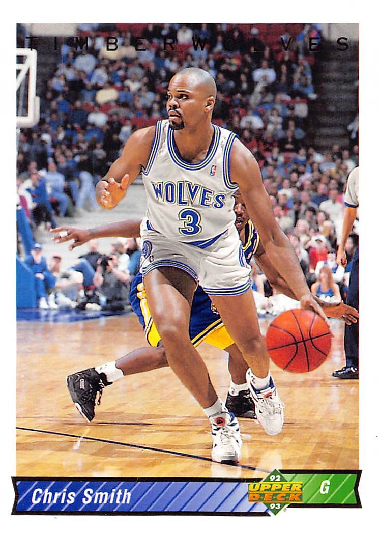 Chris Smith 1992 Upper Deck 401  Minnesota Timberwolves Rookie Basketball Card