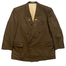 Loro Piana Italy Cashmere 100 Double Breasted Blazer L Brown Vintage F/S