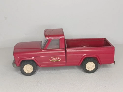New ListingVintage Tonka Toys Jeep Pickup Truck Red Pressed Steel 52030 1960s Made in USA