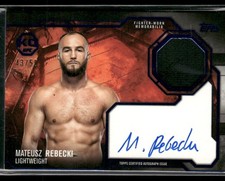 2025 Topps Knockout UFC Autograph Relics Mateusz Rebecki /50
