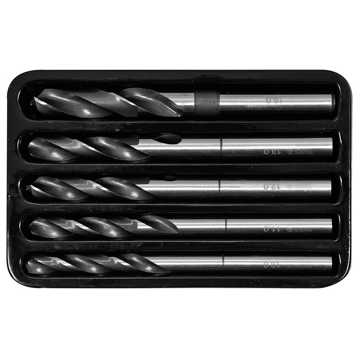 Foret metaux HSS 10 a 15 mm avec queue reduite 13 mm pour percage acier