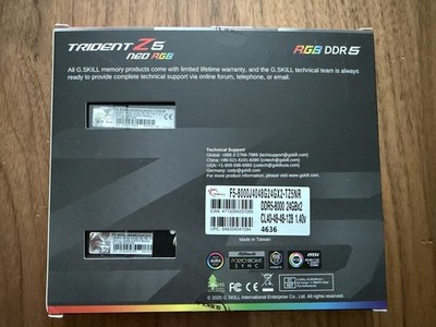 G.Skill Trident Z5 NEO RGB schwarz UDIMM 48GB Kit, DDR5-8000, CL40-48-48-128
