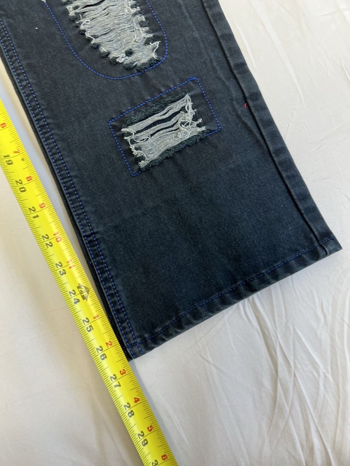 El General 1901 Jeans Distressed Patchwork Holes … - image 11