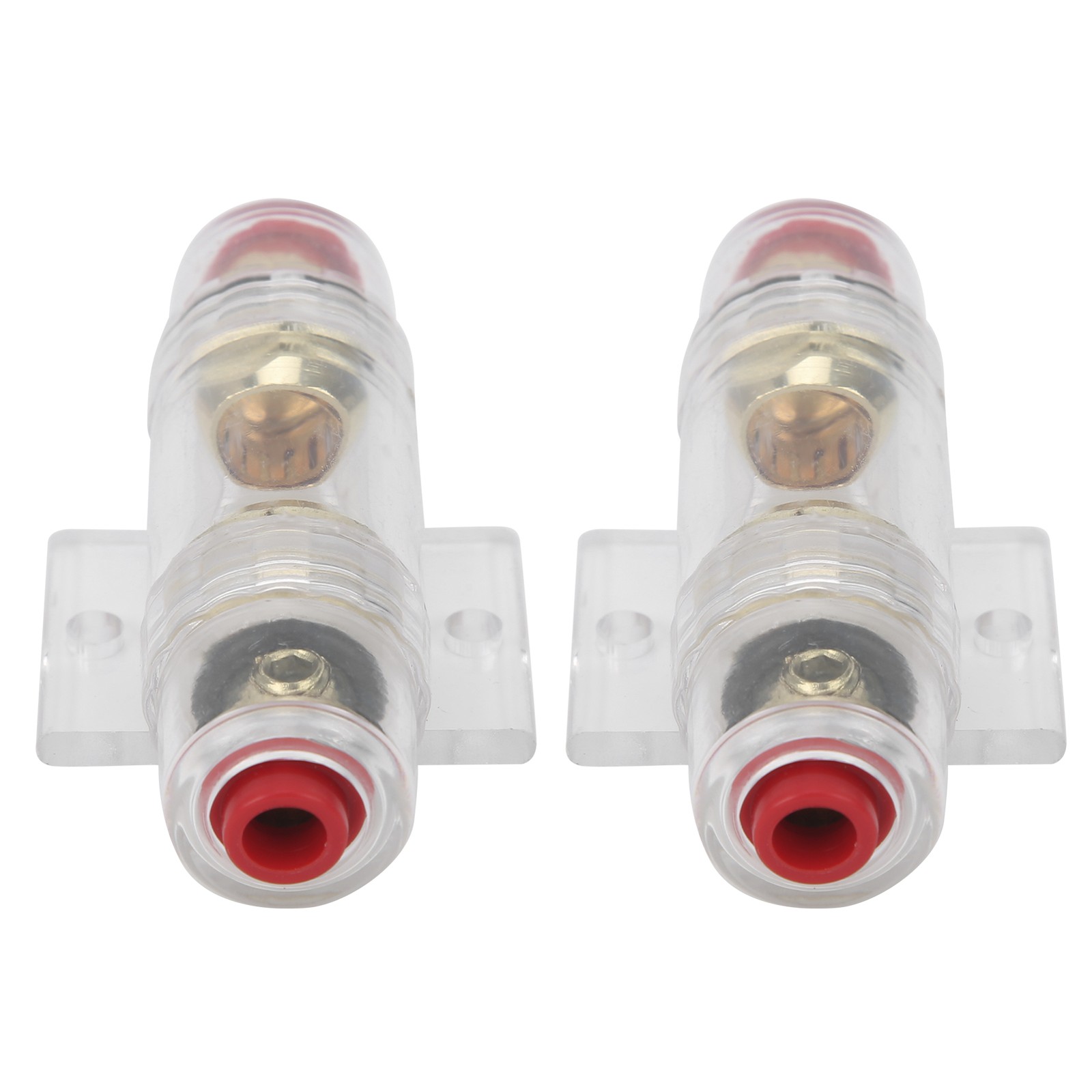 2Pcs Car Audio AGU Fuse Holder W/60A 80A Fuses Fuseholder For 4 6 8 Gauge Wire 1