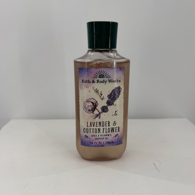 Bath & Body Works LAVENDER & COTTON FLOWER Shower Gel 10oz Retired NEW